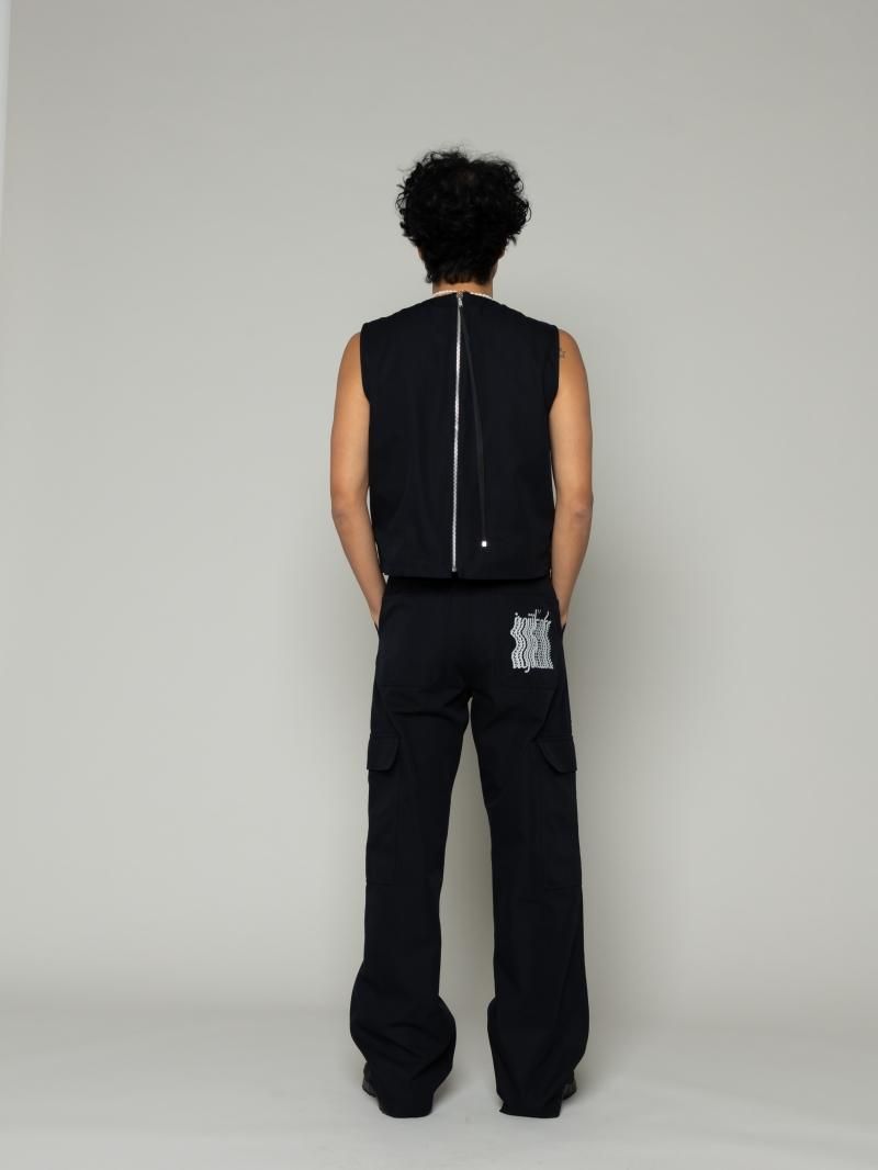 irojikake ノースリーブトップス　NAVY Tough Sleeveless Tops（Navy） - irojikake - online store