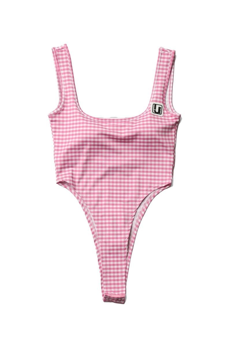 Knockout Tank topcheckeredˡPINK