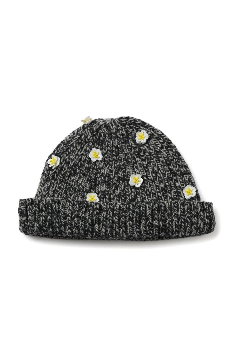 FLOWER BEANIE♲BLACK
