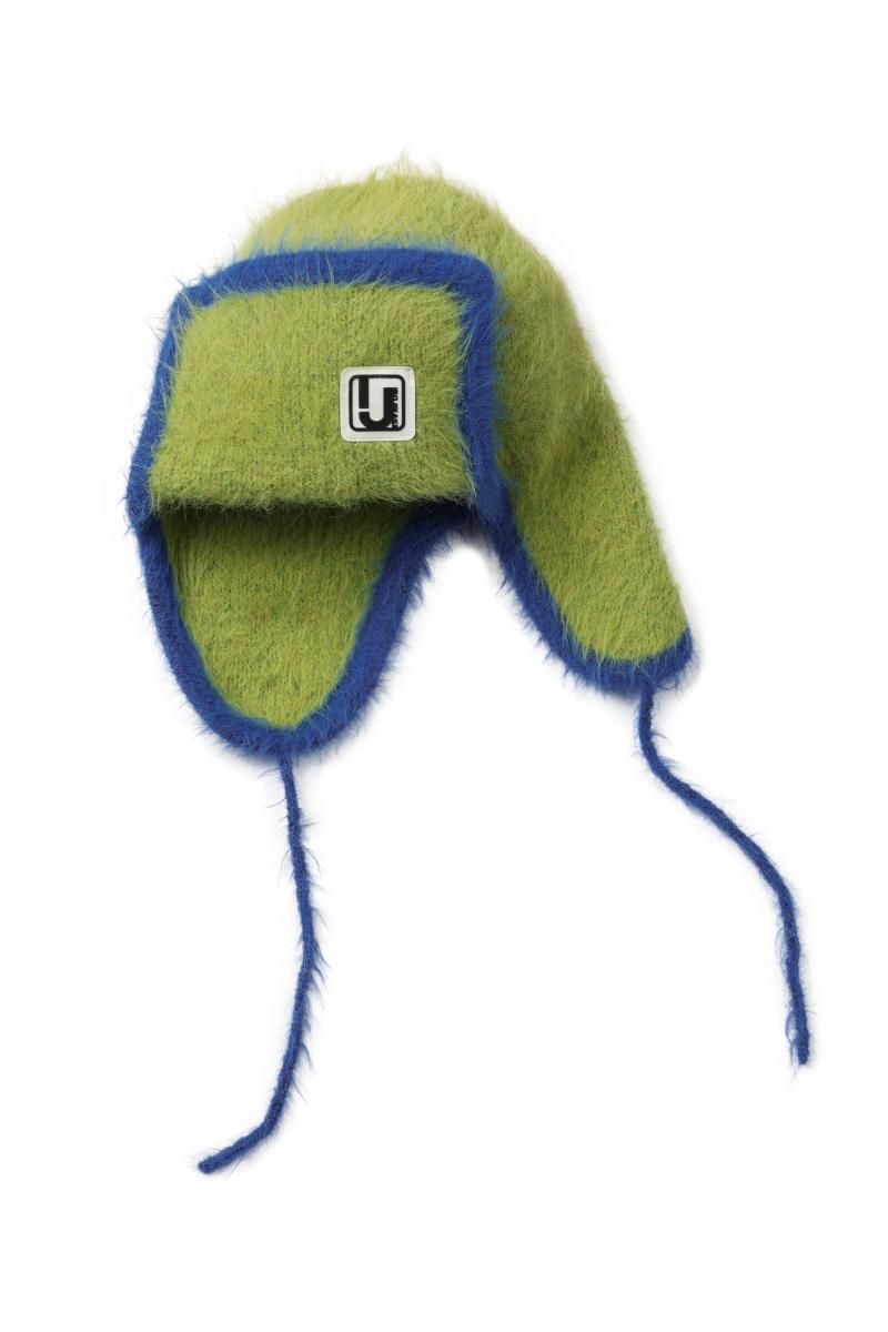 FLUFFY FLIGHT CAP(GREEN) - irojikake - online store FLUFFY FLIGHT CAP(GREEN) - irojikake - online store