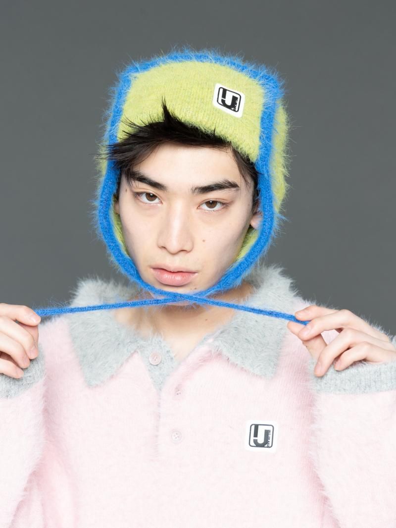 FLUFFY FLIGHT CAP(GREEN) - irojikake - online store FLUFFY FLIGHT CAP(GREEN) - irojikake - online store