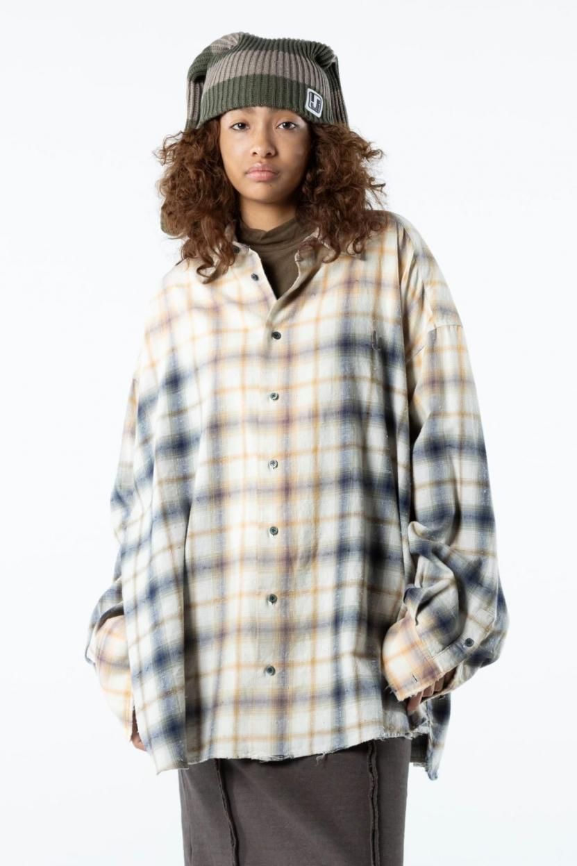 TARTAN BIG SHIRTBLUE