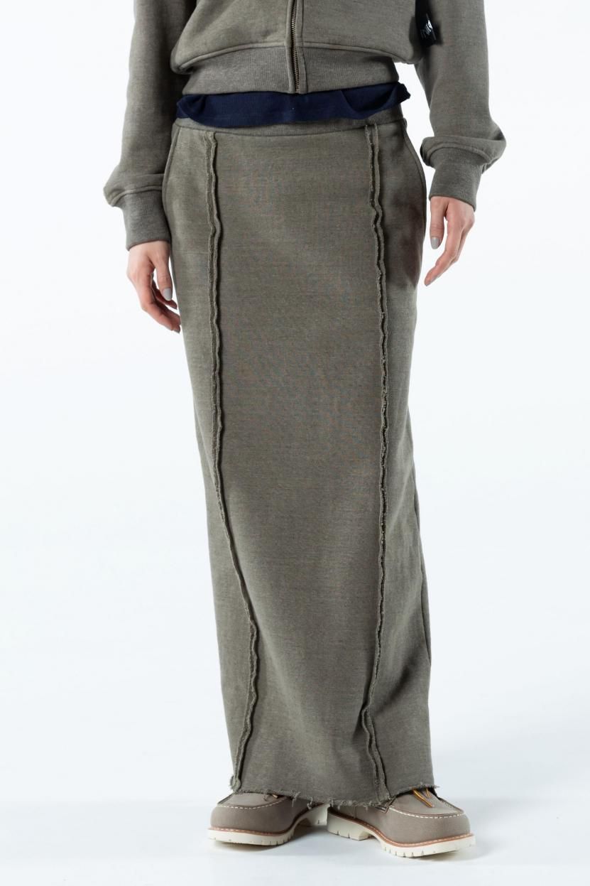 ECO SWEAT SKIRT♲KHAKI