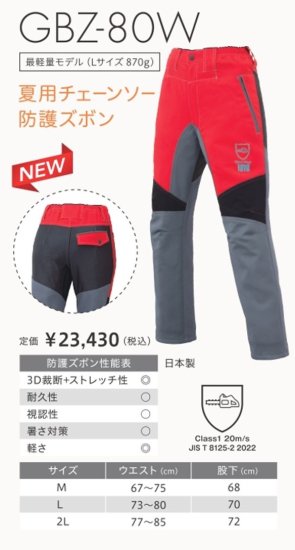 J Forest チェンソー防護パンツ Mサイズ - 服/ファッション