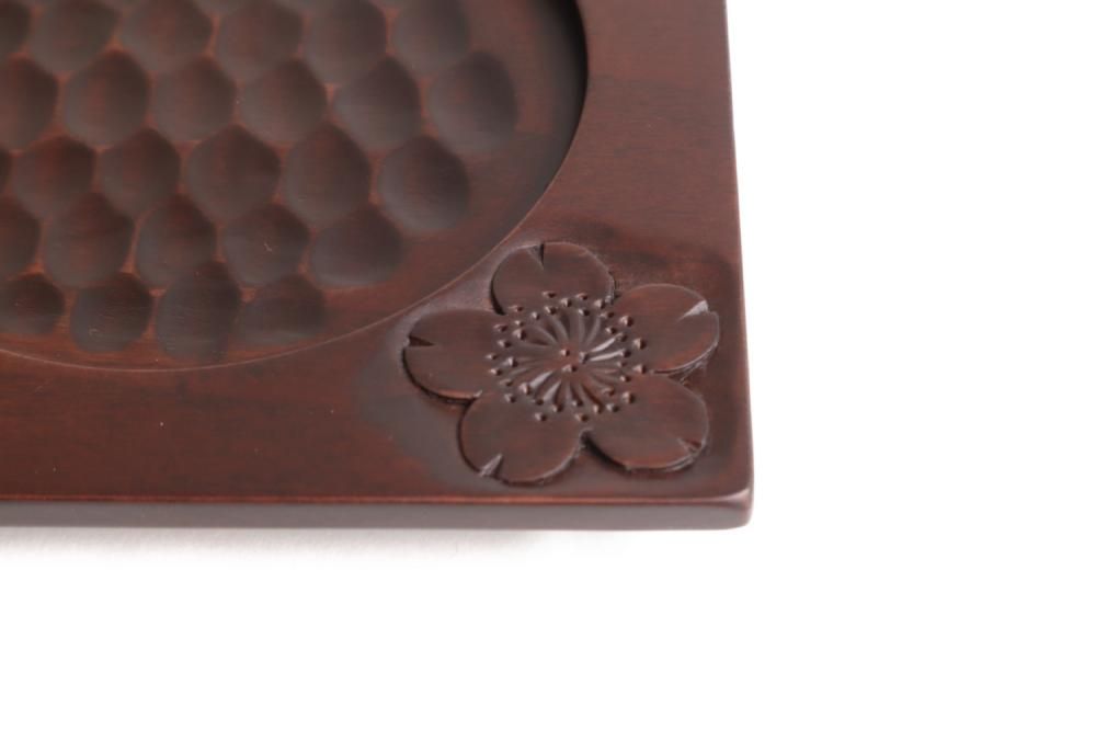 コースター 桜 2枚組 - 一彫堂 軽井沢彫家具工房 オンライン