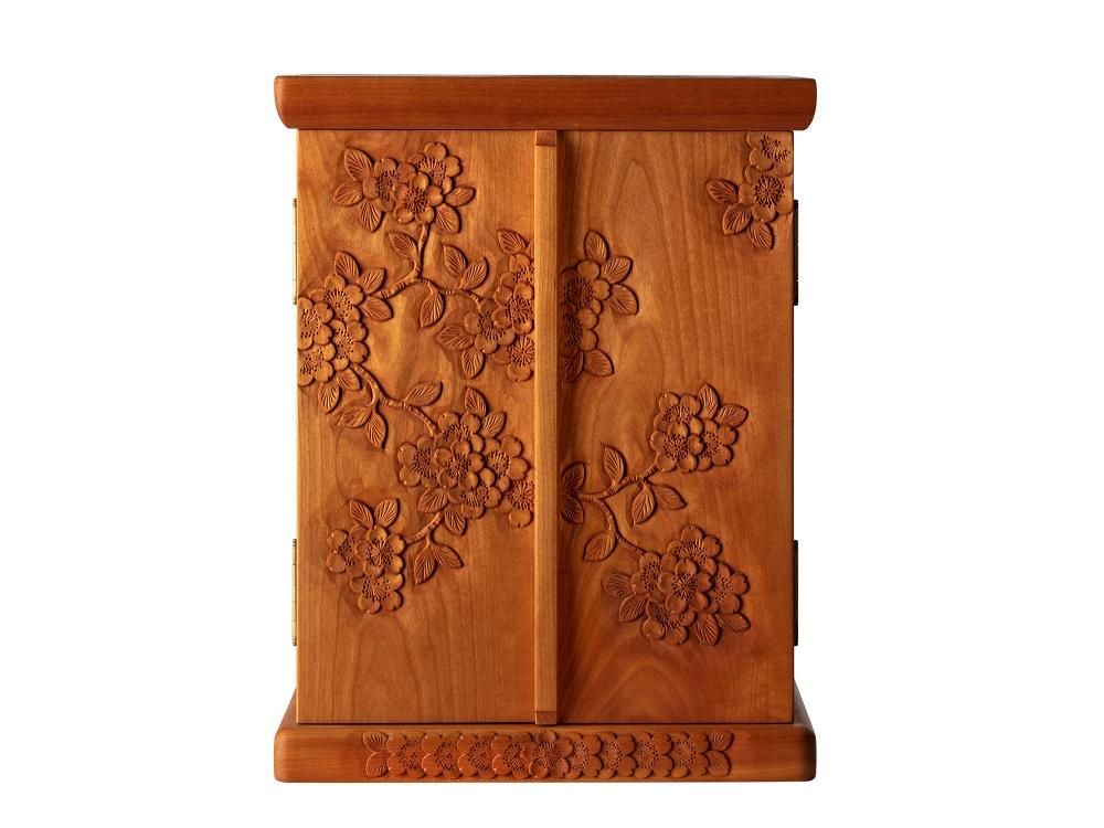 仏壇2枚扉 小 クリア色 BC-011 - 一彫堂 軽井沢彫家具工房 オンライン