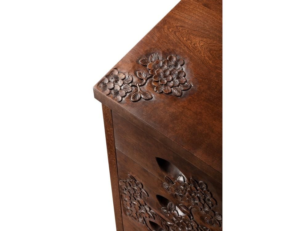 軽井沢彫 5段引出し チェスト 桜 5段 チェスト 桜｜チェスト / chest｜家具