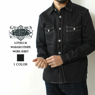 EIGHT-Gʥȥ Ĺµ 8LS-36 Хå她ȥ饤  WABASH STRIPE WORK SHIRTS 