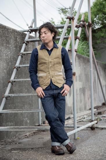 EIGHT-G（エイトジー） ワークベスト 8VS-08 ブラウン ダック ワーク