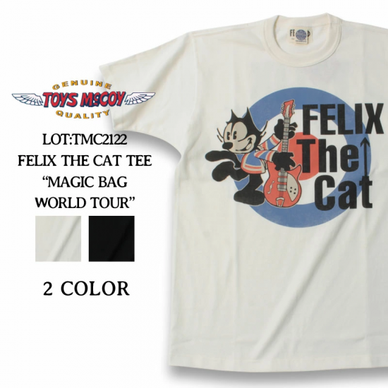 TOYS McCOY（トイズマッコイ） 半袖Tシャツ TMC2122 ”MAGIC BAG WORLD TOUR” FELIX THE CAT  フィリックス THE WHO