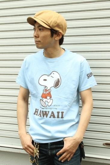 タグ付き未使用　45R　スヌーピーTシャツ 45R葉山ものがたり モントックンベタッチカレッジプリントの