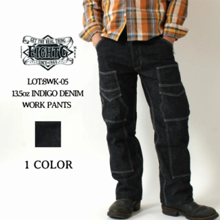 EIGHT-G(ȥ) ѥ 8WK-05 KING SIZE 13.5oz INDIGO DENIM WORK PANTS ֥ˡ 