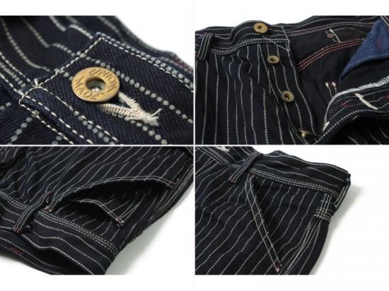 EIGHT-G（エイトジー） ワークパンツ 8WK-04 13oz WABASH STRIPE