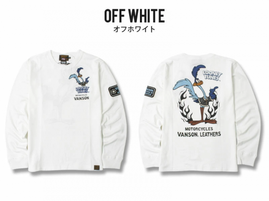 VANSON(バンソン) 長袖Tシャツ LTV-2119 LOONEY TUNES ROAD VANSON(バンソン) 長袖Tシャツ LTV-2119 LOONEY TUNES ROAD