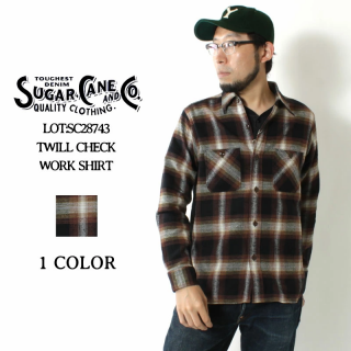 SUGAR CANEʥ奬 Ĺµ SC28743 TWILL CHECK WORK SHIRT ĥ å   ͥ륷