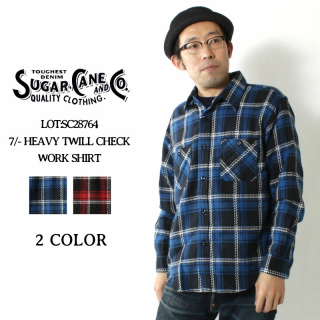 SUGAR CANEʥ奬 Ĺµ SC28764 HEAVY TWILL CHECK WORK SHIRT إӡĥå