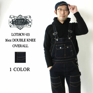 EIGHT-Gʥȥ ѥ 8OV-03 С 16 16oz ֥ˡ ǥ˥  DOUBLE KNEE OVERALL