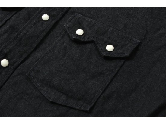 EIGHT-G（エイトジー） 長袖シャツ 8LS-31 11oz BLACK DENIM WESTERN SHIRT ブラックデニム ウエスタンシャツ  日本製