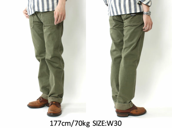 EIGHT-G（エイトジー） ワークパンツ 8WK-11 硫化染め