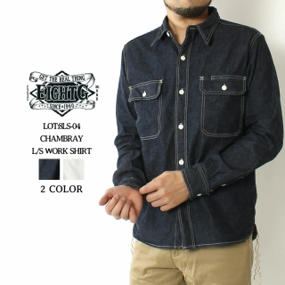 EIGHT-G(ȥ) Ĺµ 8LS-04 CHAMBRAY WORK SHIRT ֥졼 