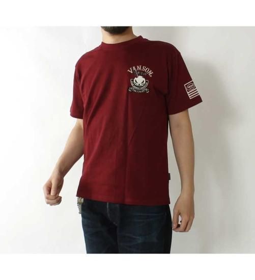 Red Pepper と Vanson コラボ T シャツ　ニラ tjv-2213-1.jpg