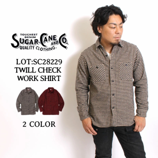 SUGAR CANEʥ奬 Ĺµ SC28229 TWILL CHECK WORK SHIRT ĥ å  ͥ륷 