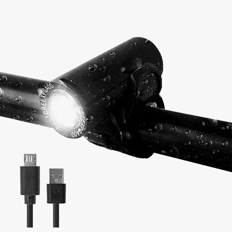ギフト】 自転車 LEDライト フロントライト 黒 USB充電式 防水 3段階