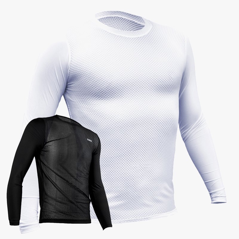インナーシャツ 冷感 涼しいメッシュ スポーツインナー メンズ レディース GORI-TEX 接触冷感 UVカット(GW-TS1)