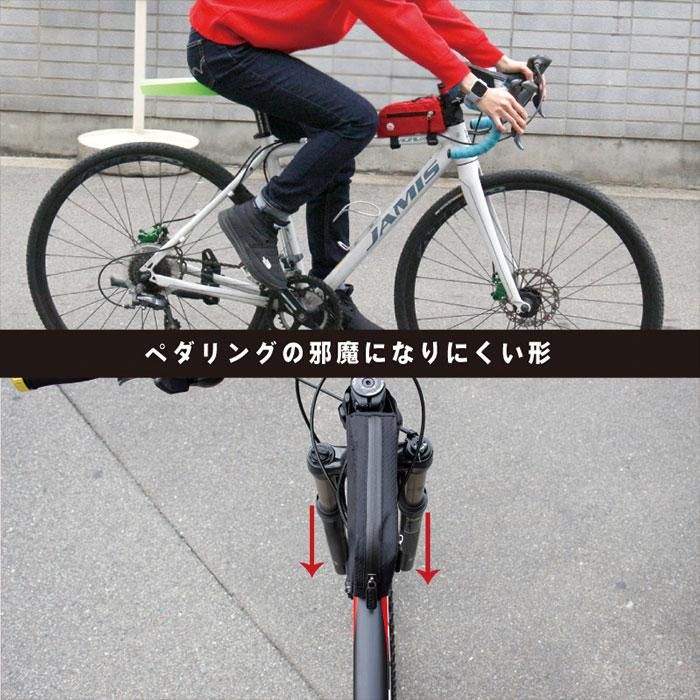 自転車トップチューブバッグ（ブラック） ロードバイク バッグ 直接