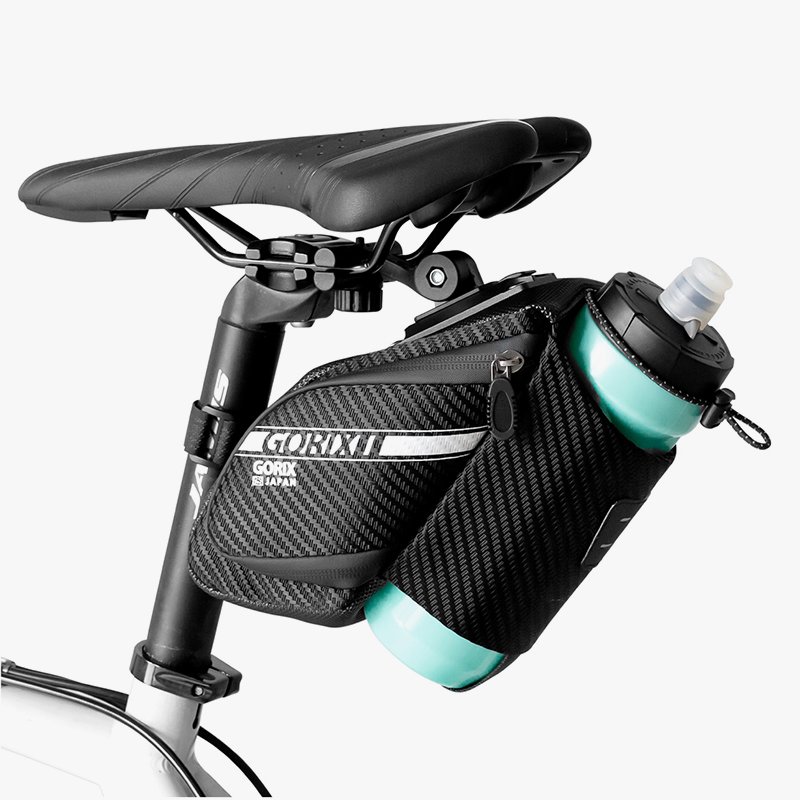 GORIX[ゴリックス] ボトルを収納する事ができるとても便利なサドルバッグ 自転車 防水・撥水 ロードバイク (GX-SB32) ボトル入れ付き  GORIX公式オンラインショップ