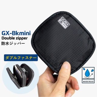 デュアルファスナーミニポーチ 防水ジップ 財布 サイクル スポーツ 自転車 コインケース(GX-Bkmini)