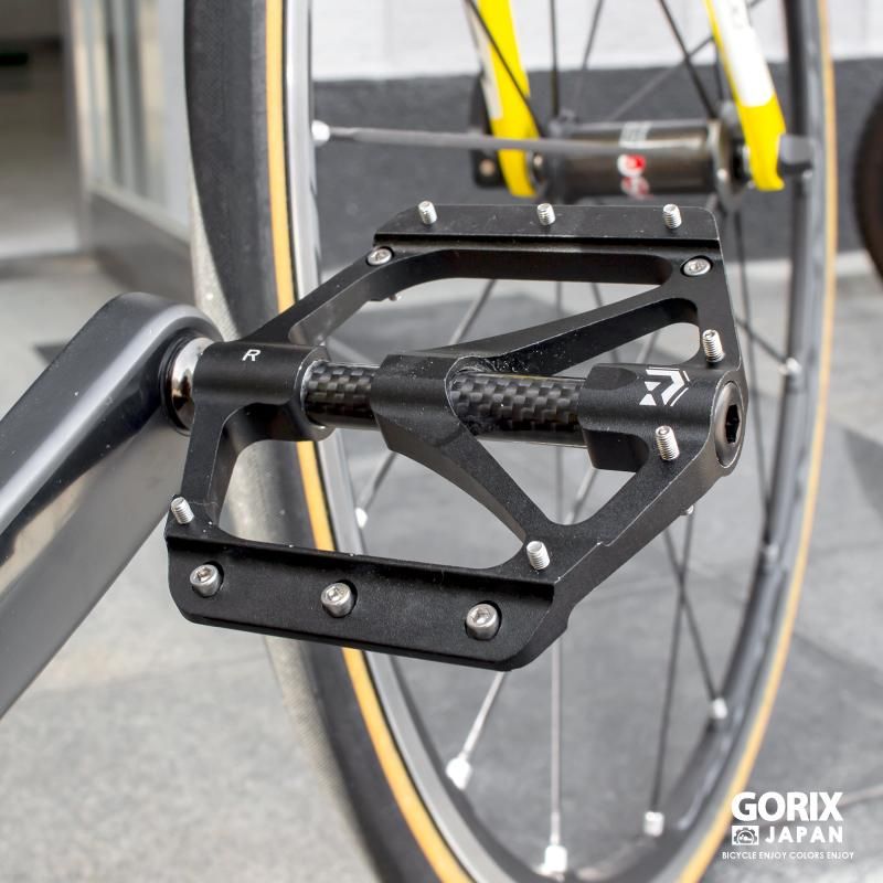 GORIX[ゴリックス]自転車ペダル 軽量 カーボン炭素繊維センター