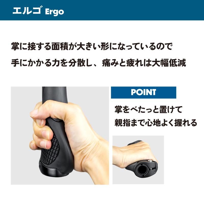 ERGO エルゴ　Jフレーム(M36/49/60etc)デルタグリップ GORIX 自転車グリップ [高いグリップ 滑り止め加工 ロング