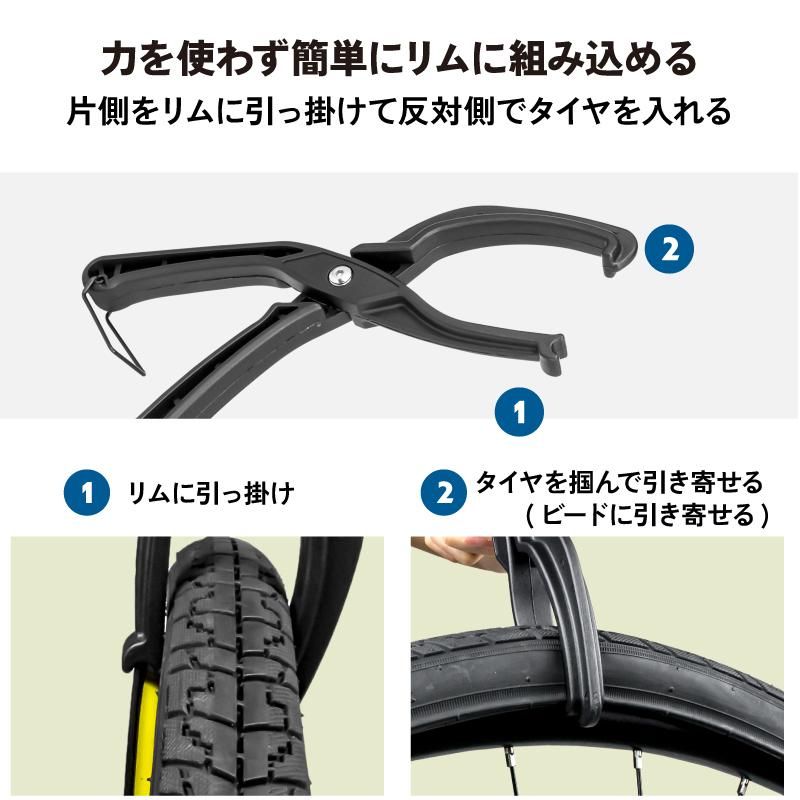 全国送料無料】自転車タイヤ装着ツール (GT-CRANK)タイヤの嵌め込み