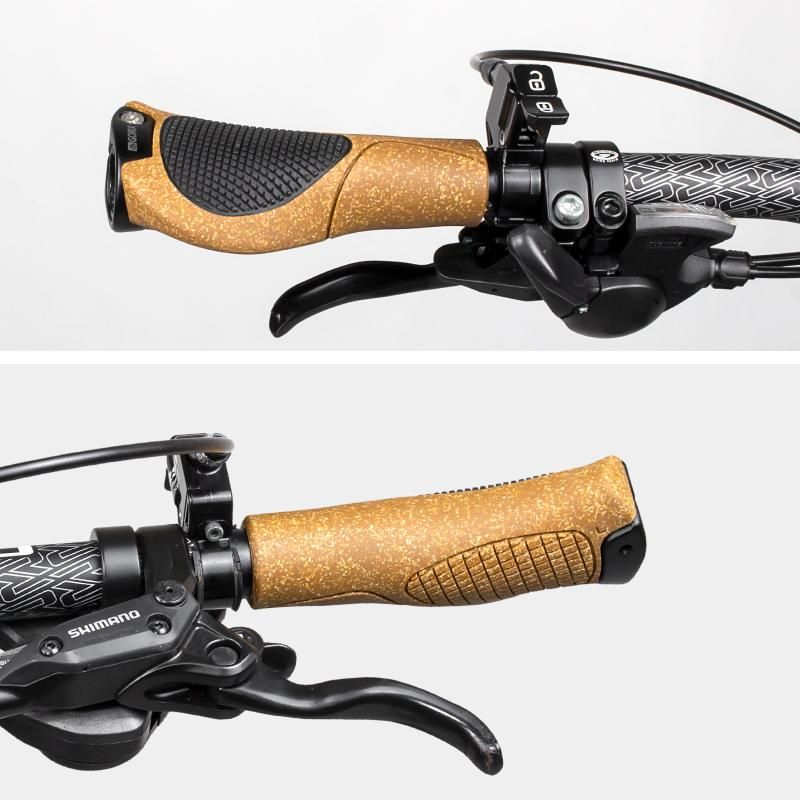 自転車グリップ コルク素材 エルゴグリップ ロックオン (G.OAK