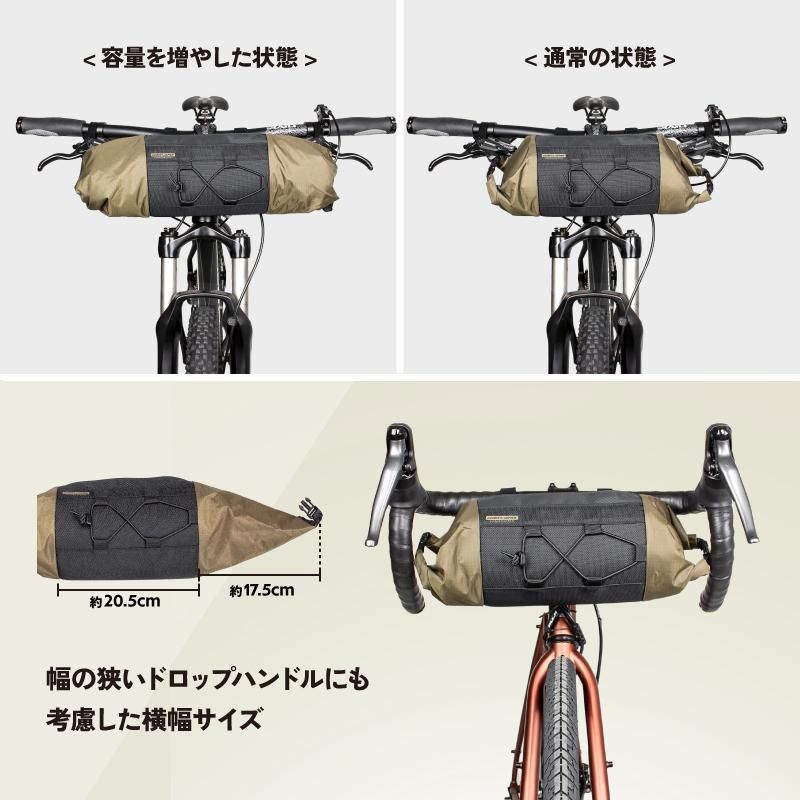 フロントバッグ 自転車 防水撥水 ロール拡張 丈夫な生地 3.3L フロントバッグ 自転車 防水撥水 ロール拡張 丈夫な生地 3.3L