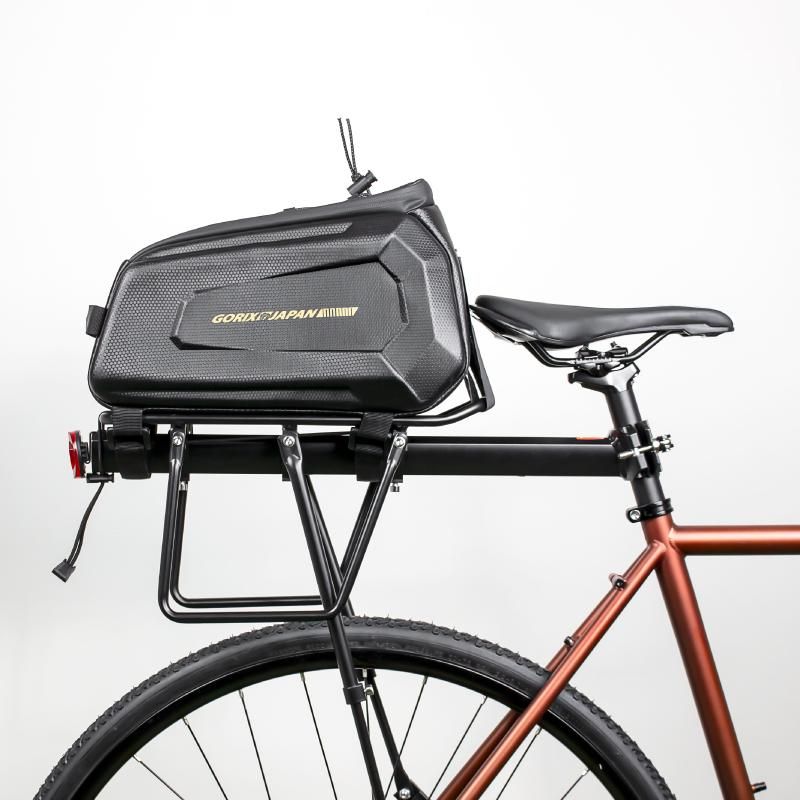 ハードシェル リアバッグ 自転車 防水 レインカバー付属 | 大容量