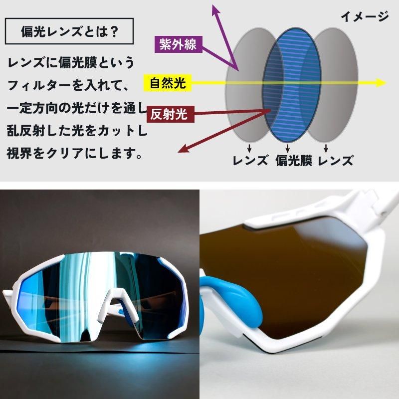 スポーツサングラス | 偏光レンズ/REVO 紫外線 UVカット ブルー スポーツサングラス | 偏光レンズ/REVO 紫外線 UVカット ブルー