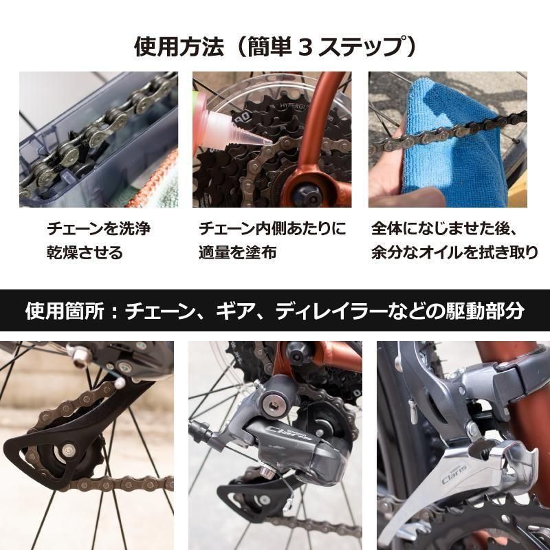 高浸透・セミドライタイプのチェーンオイル | 自転車潤滑剤 - GORIX