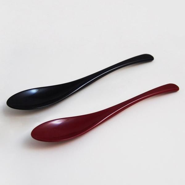 赤と黒の漆器カップとスプーンセット　輪島塗本舗　福忠　能登輪島 ［新品·未使用] 麗漆 カレースプーン - 【漆器の通販】漆器の能作｜1780年創業