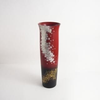 輪島塗　三角形　花瓶　花器　モダン　25㎝ Amazon.co.jp: 輪島塗 朝顔形花器 花瓶 フラワースタンド 曙 昇