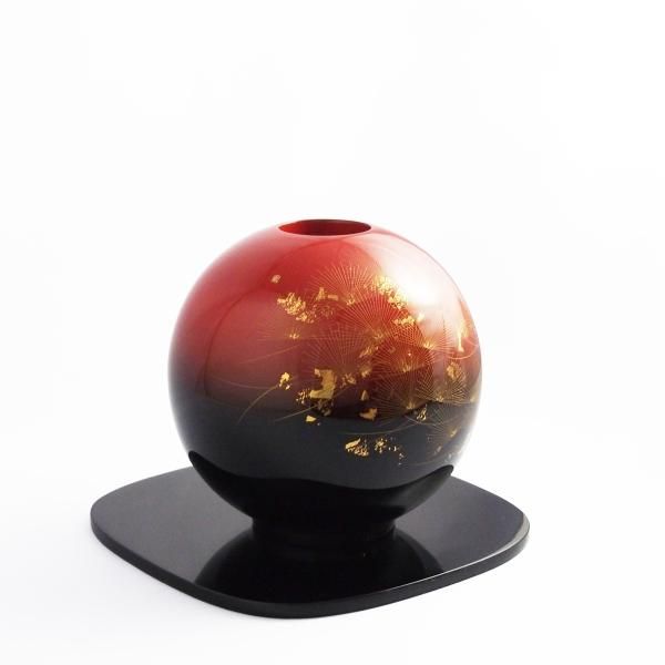 輪島塗 5寸 曙 華翔 丸花器 - 【漆器の通販】漆器の能作｜1780年