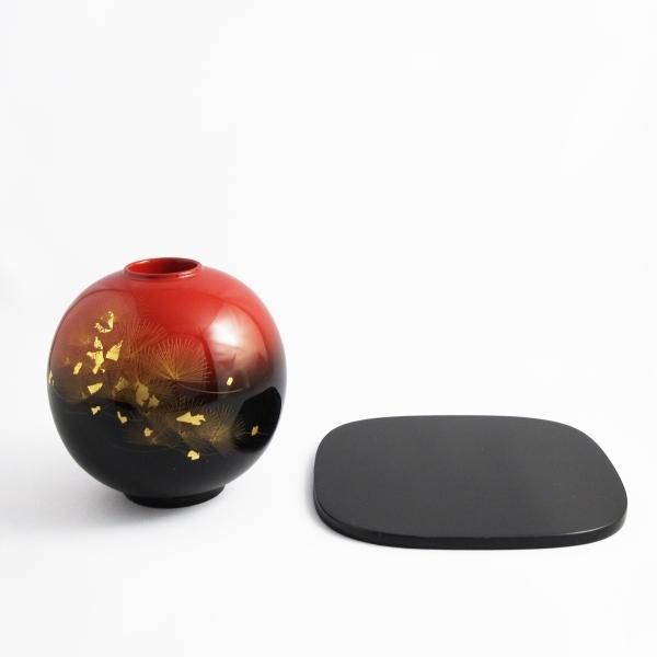 輪島塗 4.5寸 曙 華翔 丸花器 - 【漆器の通販】漆器の能作｜1780
