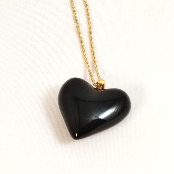 輪島塗 蒔絵ハート型ネックレス - 【漆器の通販】漆器の能作｜1780年