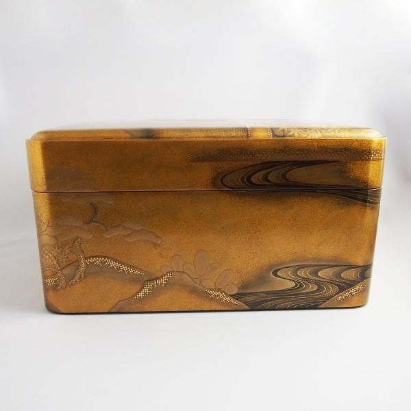 輪島塗 桜山水蒔絵 文庫 - 【漆器の通販】漆器の能作|1780年 輪島塗 桜山水蒔絵 文庫 - 【漆器の通販】漆器の能作|1780年