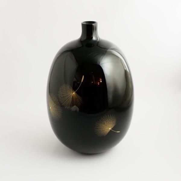 ハンドメイド碁器獅子牡丹鎌倉彫木星漆塗り