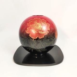 輪島塗 5寸 曙 牡丹 丸花器<img class='new_mark_img2' src='https://img.shop-pro.jp/img/new/icons61.gif' style='border:none;display:inline;margin:0px;padding:0px;width:auto;' />