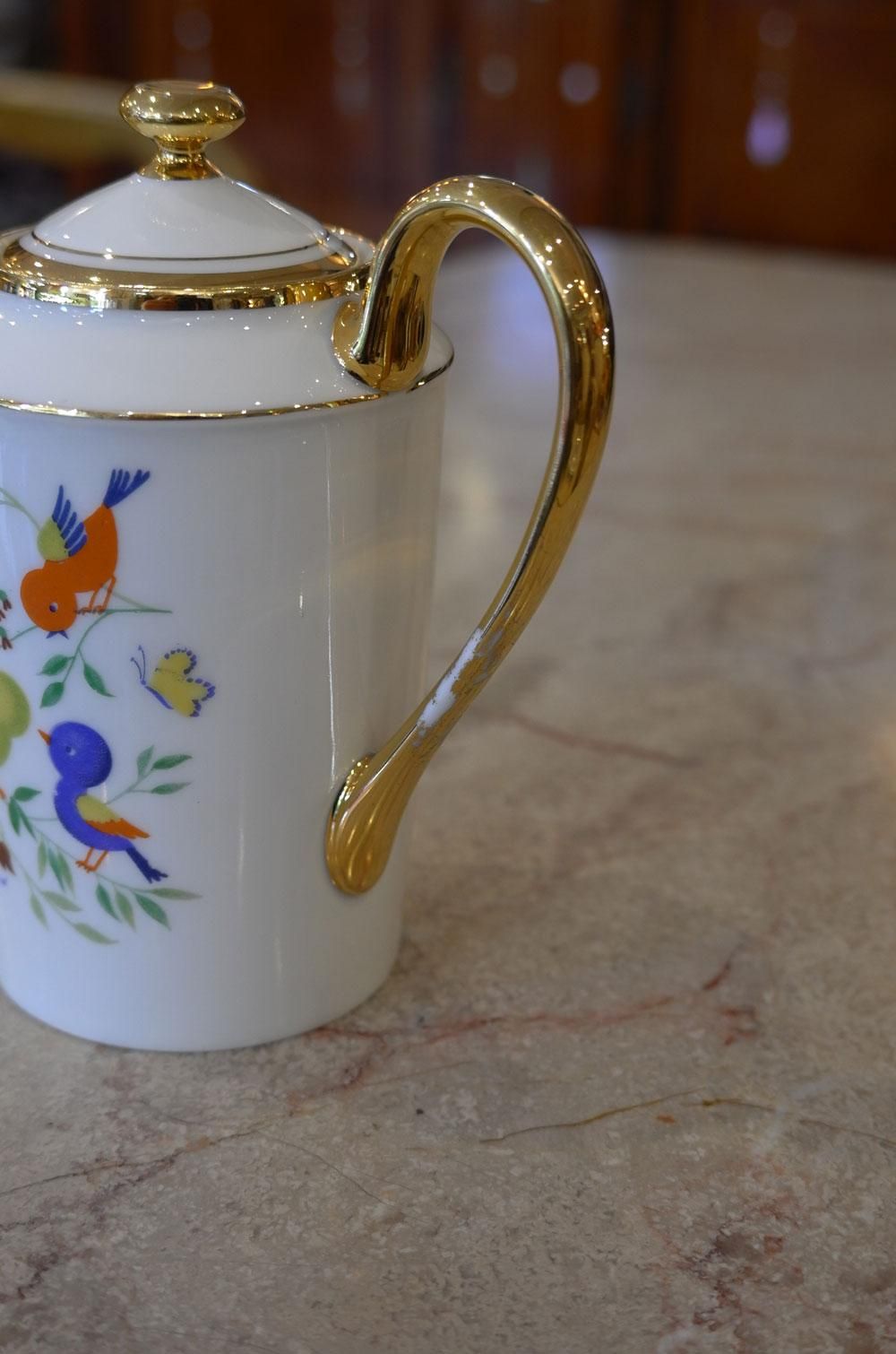 リモージュ  ポット　フランス フランスアールデコ装飾雑貨】Robj コーヒー5点セット デミタスカップ