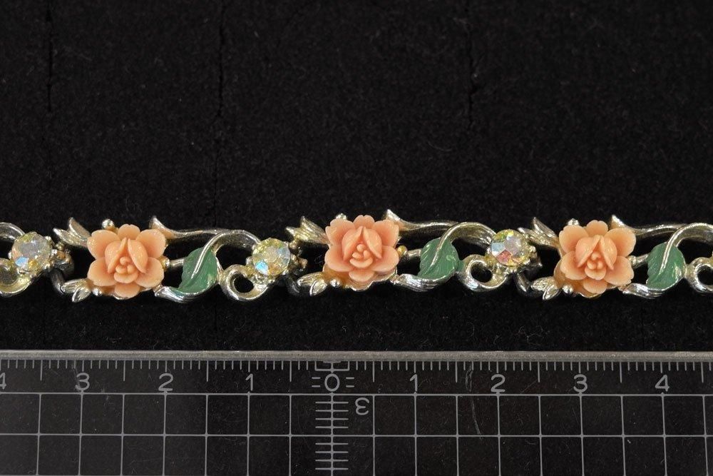 ルーサイト　薔薇のバングル　アンティーク　ビンテージ Vintage British Silver Bangle Bracelet イギリス ヴィンテージ