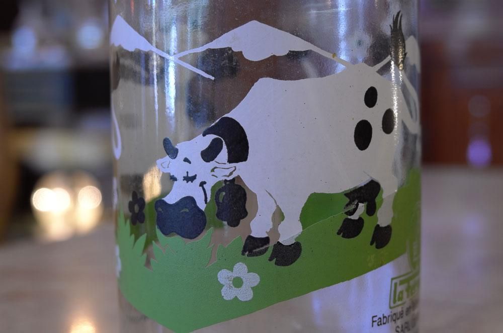 フランスヴィンテージ雑貨】リサイクル牛乳瓶 ミルクボトル